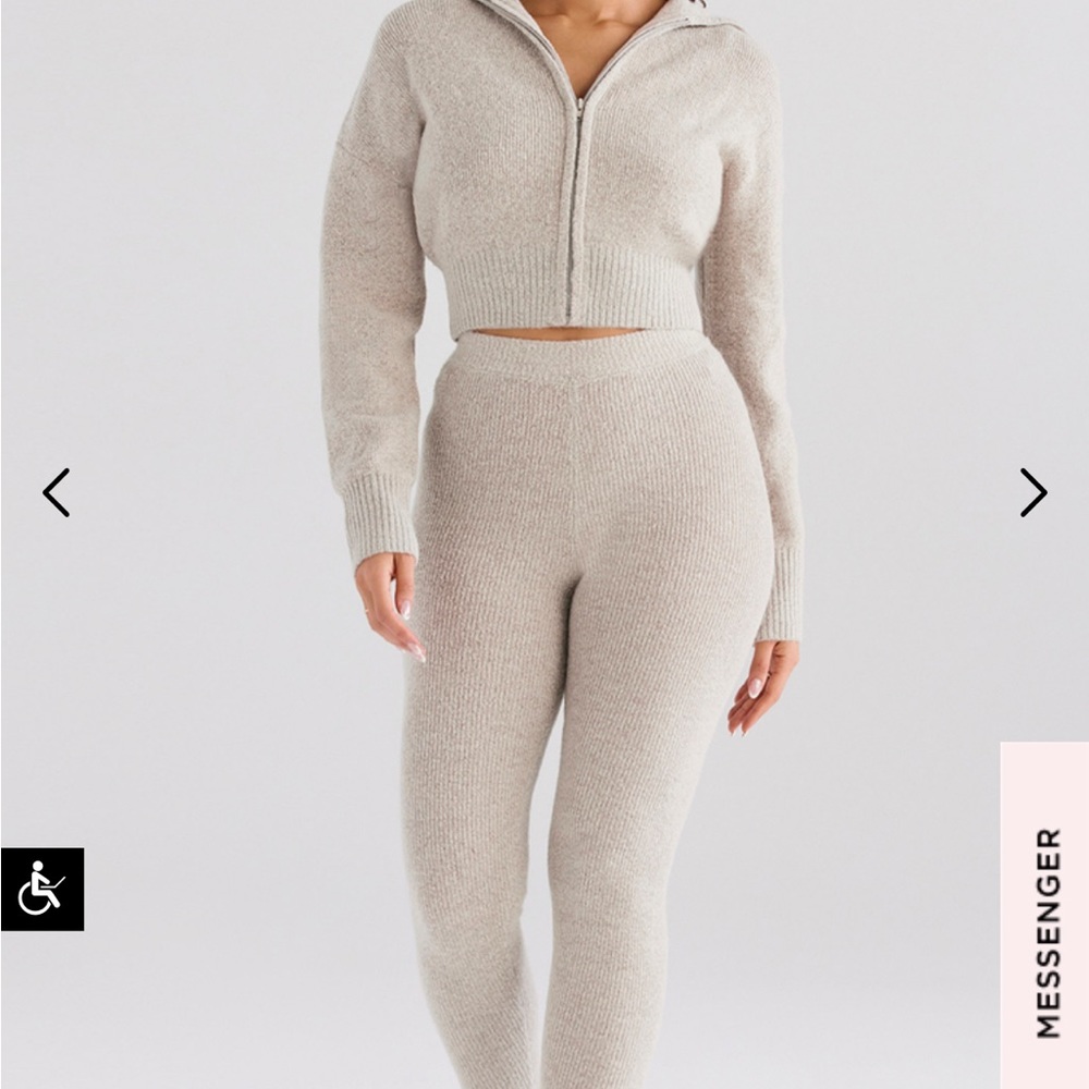 House of CB Blaise cropped cardigan and Sydney leggings